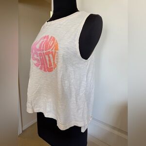 Roxy “Kinda Salty” Graphic Muscle Tank | Women’s Sleeveless Surf Tee | Size Sm